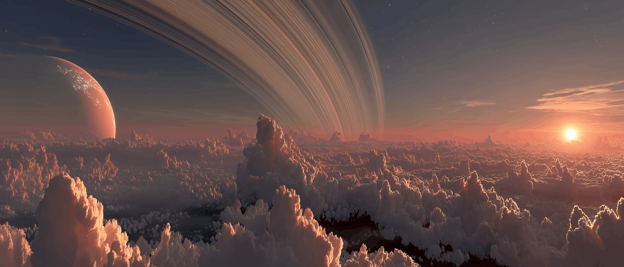 Ringed Alien Sky puzzle preview